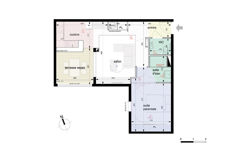 Lot 3 | T2 | Etage : R+1